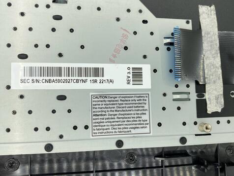 Клавиатура для ноутбука Samsung (RC520) Black, (Gray TopCase), RU - фото 3