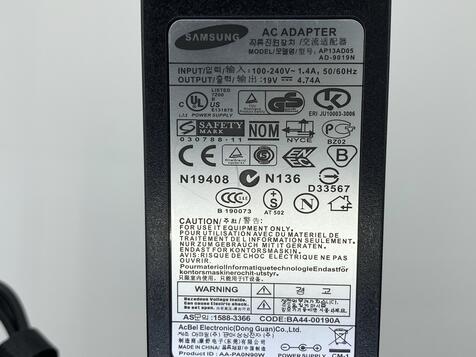 Блок питания для ноутбука Samsung 90W 19V 4.74A 5.5x3.0mm AD-9019N ОЕМ - фото 3
