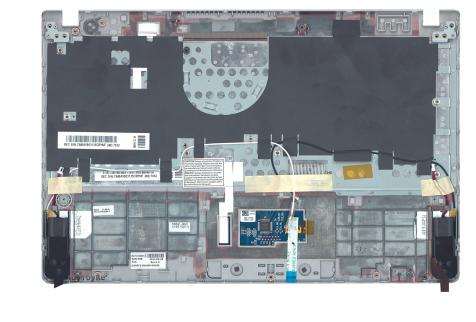 Клавиатура для ноутбука Samsung (NP350U2B, NP350U2A) Black, с топ панелью (Silver), RU - фото 3