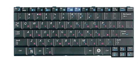 Клавиатура для ноутбука Samsung (Q210, Q208) Black, RU - фото 2