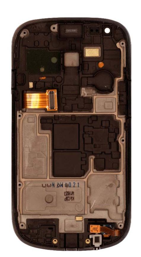 Матрица с тачскрином (модуль) для Samsung Galaxy S3 mini GT-I8190 синий с рамкой - фото 2