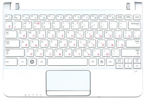 Клавиатура для ноутбука Samsung (NC110) White, (White TopCase), RU