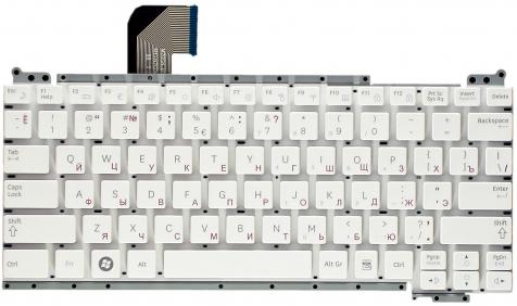 Клавиатура для ноутбука Samsung (N230, N350, NF210, NF310) White, (No Frame), RU - фото 2