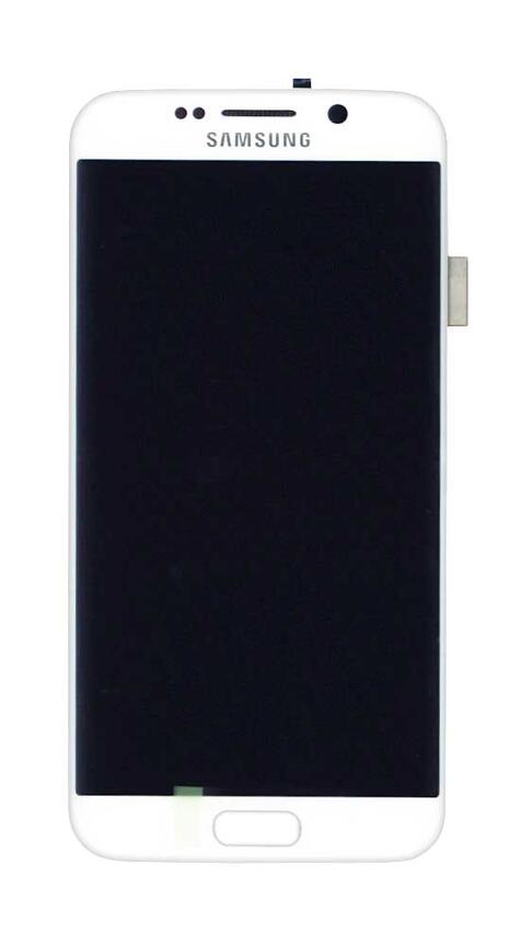 Матрица с тачскрином (модуль) для Samsung Galaxy S6 Edge SM-G925F белый с рамкой - фото 2