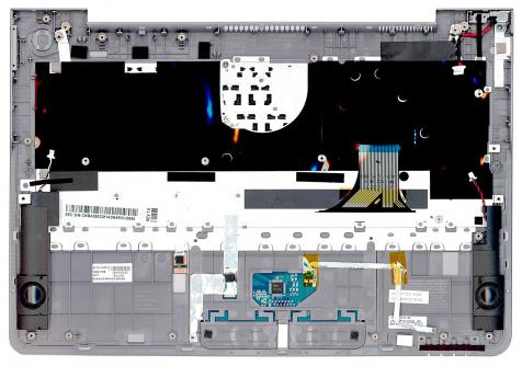 Клавиатура для ноутбука Samsung (NP535U3C) Black, (Silver TopCase), RU - фото 2