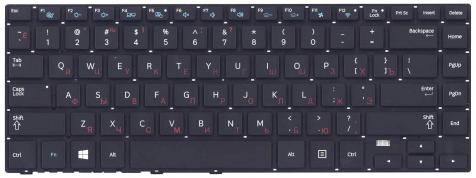 Клавиатура для ноутбука Samsung (470R4E, BA59-03619C) с подсветкой (Light), Black, (No Frame), RU - фото 2