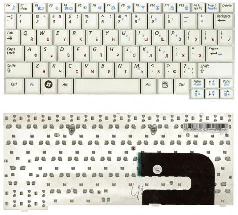 Клавиатура для ноутбука Samsung (NC10, N110, N130) White, RU - фото 5