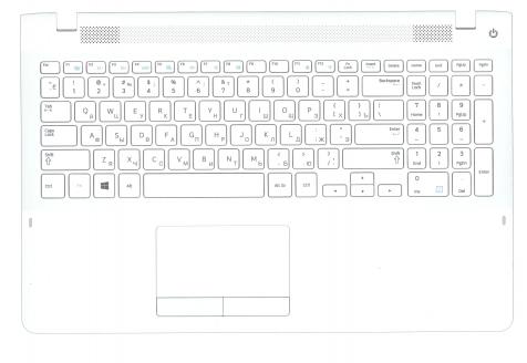 Клавиатура для ноутбука Samsung (370R4E) White, (White TopCase), RU - фото 2