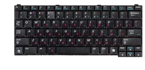 Клавиатура для ноутбука Samsung (Q10, Q20, Q25) Black, RU - фото 2