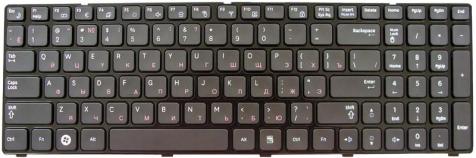 Клавиатура для ноутбука Samsung (R580, R590) Black, (Black Frame), RU - фото 2