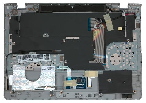 Клавиатура для ноутбука Samsung (NP300U1A, NP305U1A, 300U1A, 305U1A) Black, с топ панелью (Silver), RU - фото 2