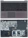 Клавиатура для ноутбука Samsung (NP670Z5E-X01) Black, с топ панелью (Gray), RU
