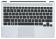 Клавиатура для ноутбука Samsung (NP300U1A, NP305U1A, 300U1A, 305U1A) Black, с топ панелью (Silver), RU