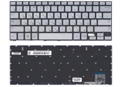 Купить Клавиатура для ноутбука Samsung (740U3E, NP740U3E) с подсветкой (Light), Silver, (No Frame), RU