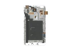 Купить Матрица с тачскрином (модуль) для Samsung Galaxy Note 1 GT-N7000 белый с рамкой