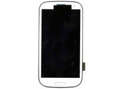 Купить Матрица с тачскрином (модуль) для Samsung Galaxy S3 GT-I9300 Ceramic White белый с рамкой