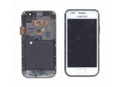 Купить Матрица с тачскрином (модуль) для Samsung Galaxy S GT-I9000 белый с рамкой
